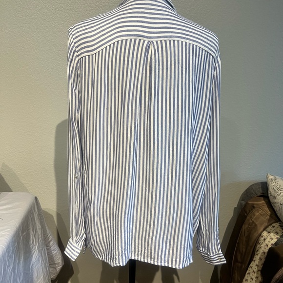 Love Tree Blue and White Striped Top - Picture 3 of 4